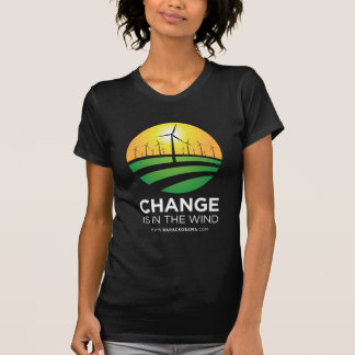 Vientos de Obama de la camiseta de las mujeres del