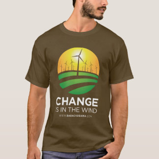 Vientos de Obama de la camiseta para hombre del
