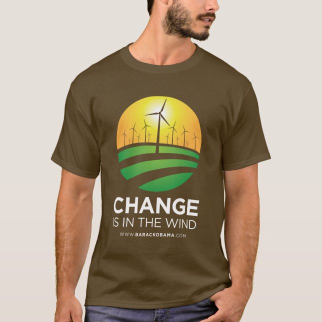 Vientos de Obama de la camiseta para hombre del (Anverso)