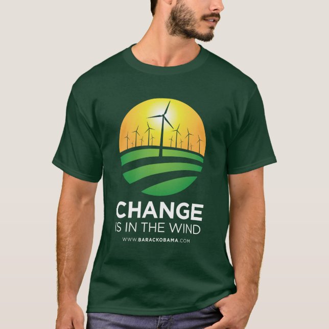 Vientos de Obama de la camiseta para hombre del (Anverso)