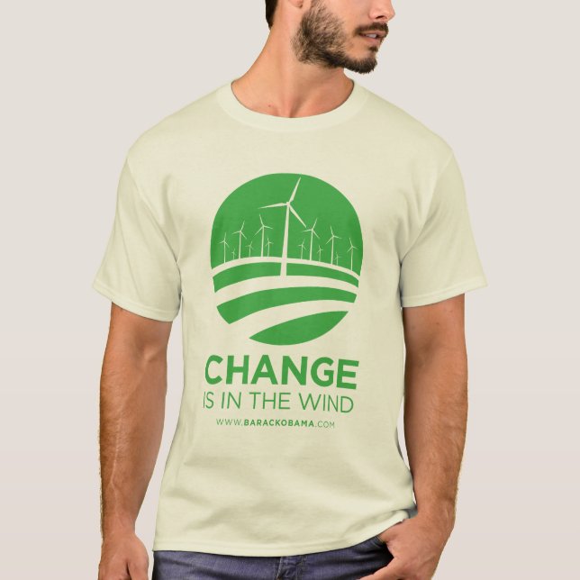 Vientos de Obama de la camiseta para hombre del (Anverso)