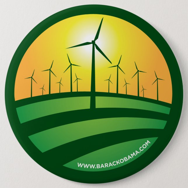 Vientos de Obama del botón redondo del cambio 6x6 (Anverso)