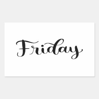 Viernes - Caligrafía / Pegatina de letras