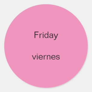 Viernes viernes inglés a Pegatinas españoles