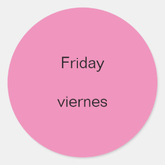Viernes viernes inglés a Pegatinas españoles