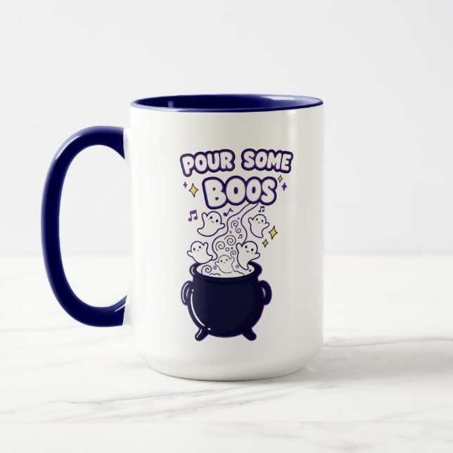 Vierta algunos Boos Mug | Graciosa taza fantasma p (Izquierda)