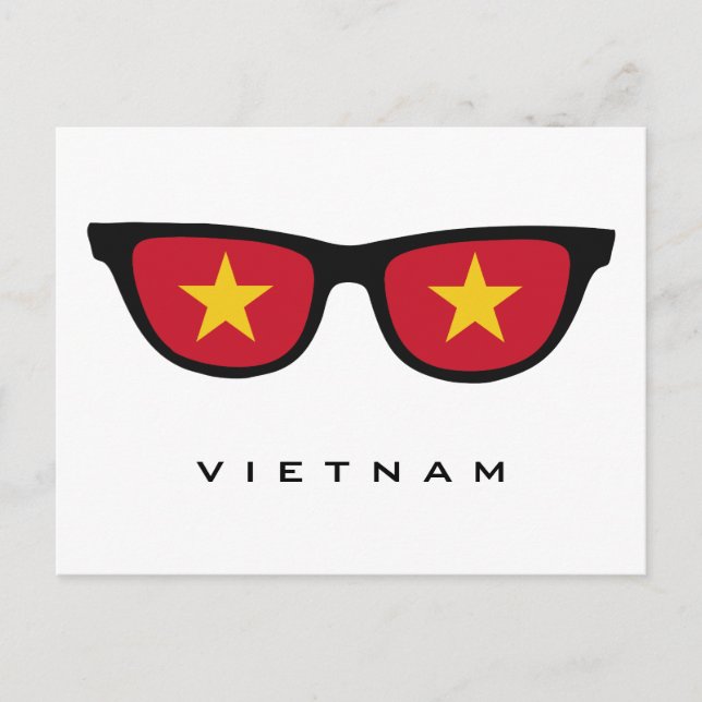 Vietnam Shades personalizado texto y postal color (Anverso)