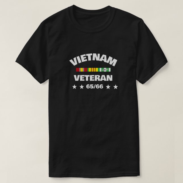 VIETNAM VETERAM 65/66 Camiseta (Diseño del anverso)