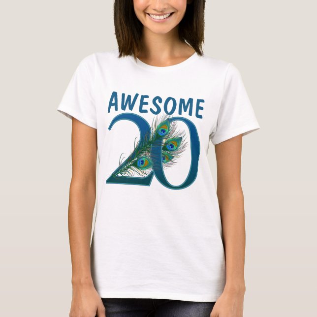 vigésimo Camisetas del cumpleaños (Anverso)
