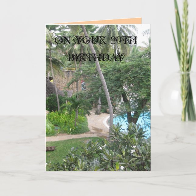 vigésimo Tarjeta de cumpleaños (Anverso)