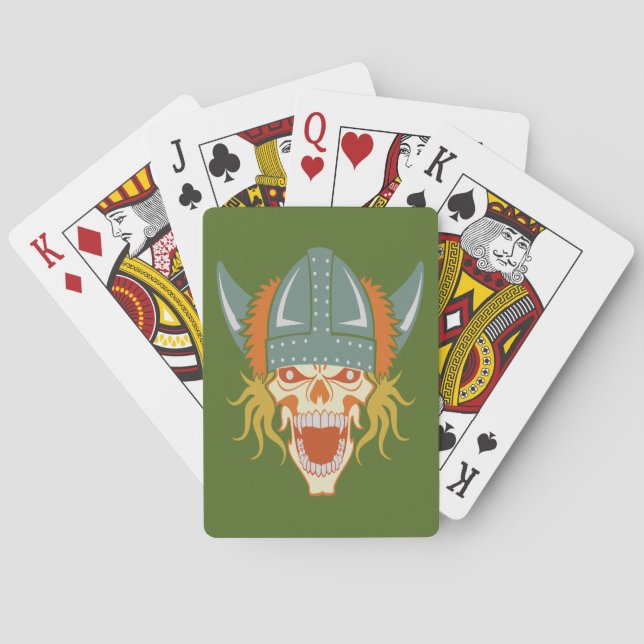 VIGILANDO personalizados de cráneo jugando cartas (Reverso)