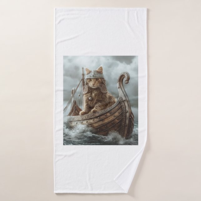 Viking Cat (Toalla de baño)