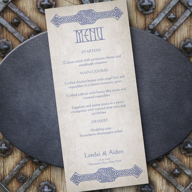 Viking Celtic Gamer Menú Boda (Subido por el creador)