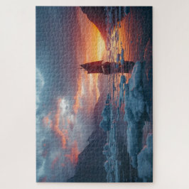 Viking Longship Icy Fjord Jigsaw Puzzle