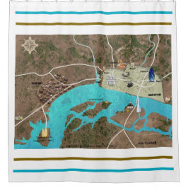 Viking & Roman London Shower Cortina