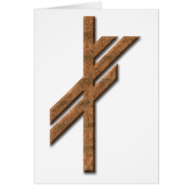 Viking rune - suerte - óxido (Frente)