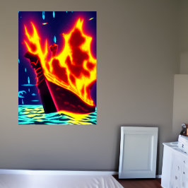 Viking seo al mar | Poster de arte de IA