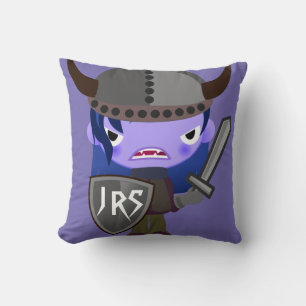 Viking Vampiro Almohada Morado Escudo Espada Niña