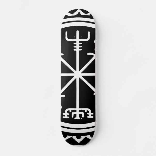 Viking Vegvisir Nautical Compass Skateboard (Anverso)