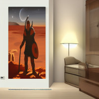 Viking warrier sobre el Poster de arte Mars AI