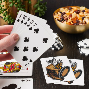 Viking Warrior Jugando Cartas