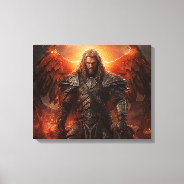 Viking Warrior Knight - Impresión de tela estirada (Anverso)