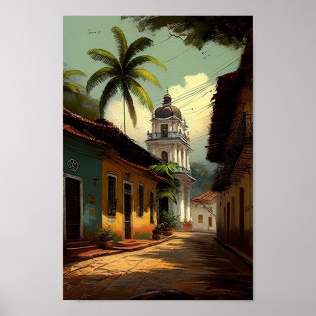 Villa colonial brasileña, Poster de arte de pared  (Frente)