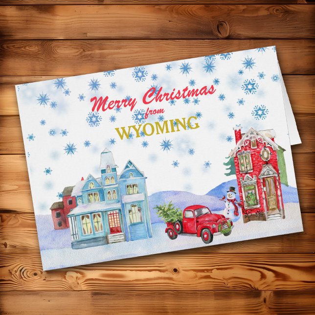 Villa de nieve, tarjeta de Navidades Wyoming (Subido por el creador)