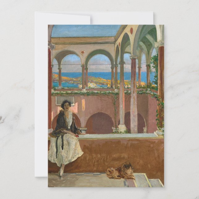 Villa en la Riviera | Sir John Lavery (Anverso)