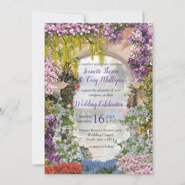 Villa italiana sobre una invitación al lago (Anverso)