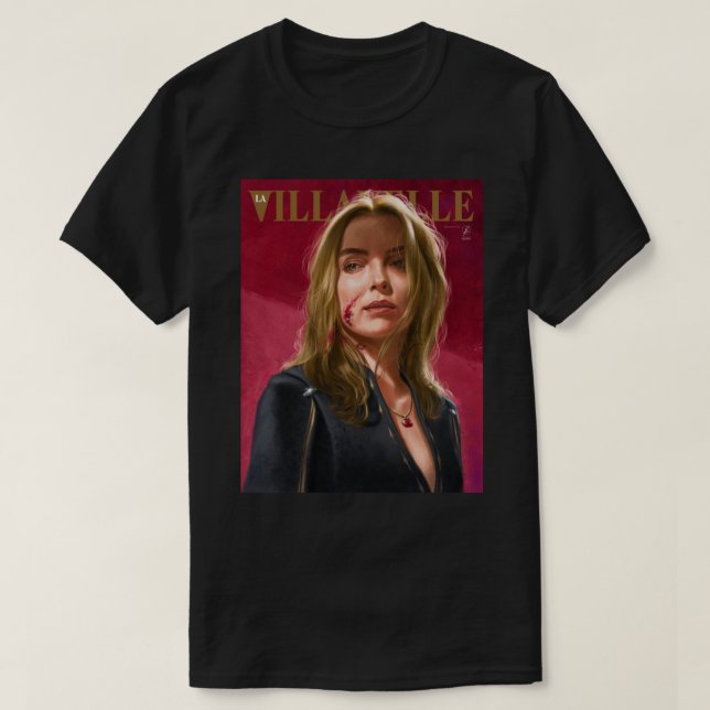 Villanelle retrato pintado camiseta premium (Diseño del anverso)