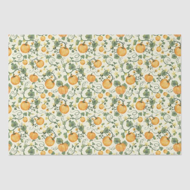 Vinas de calabaza (Cornsilk) - Papel de tejido (Anverso)