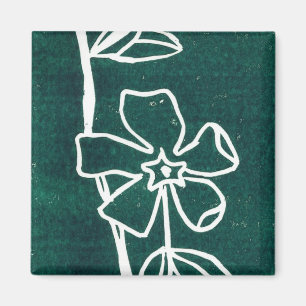 "Vinca Verde" imán floral