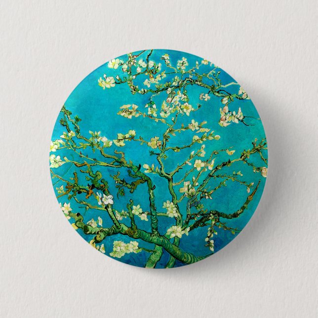 Vincent Van Gogh Almond Blossom Botón Bella Artes (Anverso)