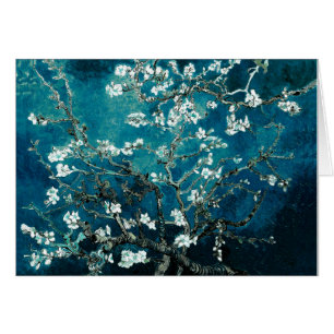 Vincent Van Gogh Almond Blossoms Oscuro Verde azul