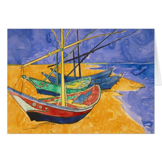 Vincent van Gogh | Barcos de pesca en la playa (Anverso (Horizontal))