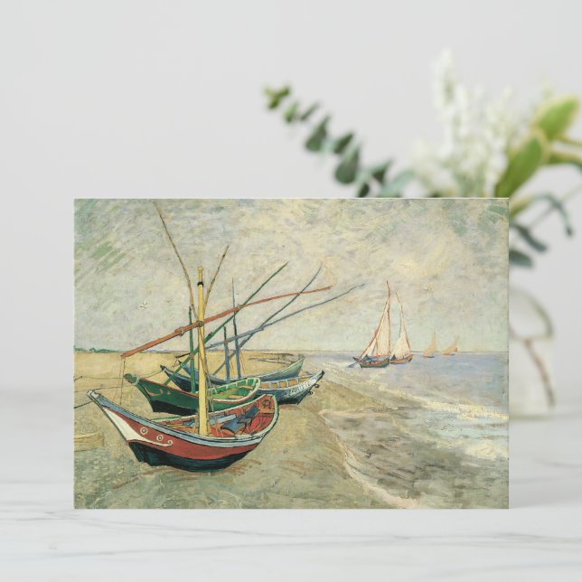 Vincent van Gogh - Barcos de Pesca en la Playa (Anverso de pie)