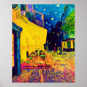 Vincent Van Gogh - Cafetería Con Arte Pop De Noche