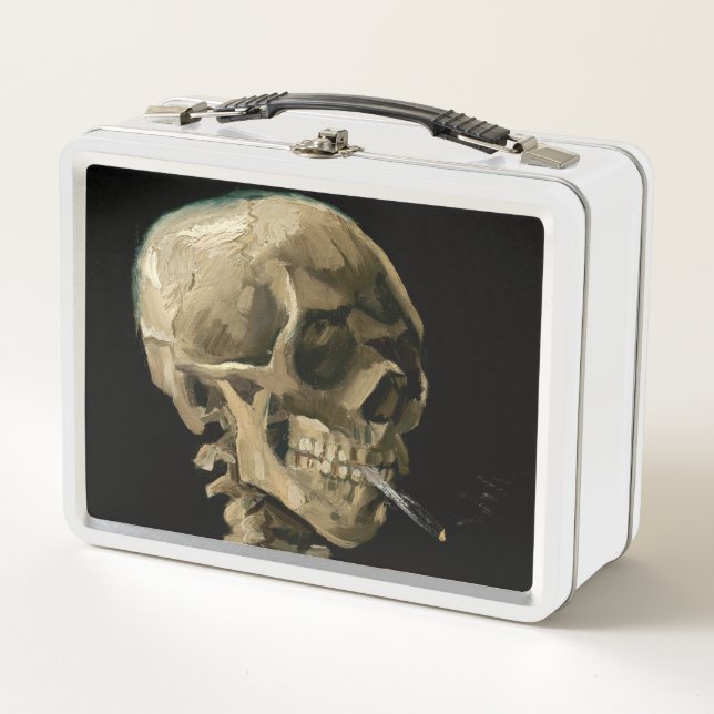 Vincent van Gogh - Calavera con cigarrillo en llam (Anverso)