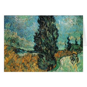 Vincent van Gogh - camino con el ciprés y la