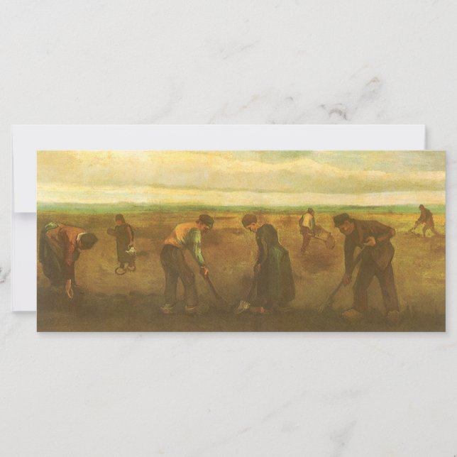 Vincent van Gogh - Campesinos plantando patatas  (Anverso)