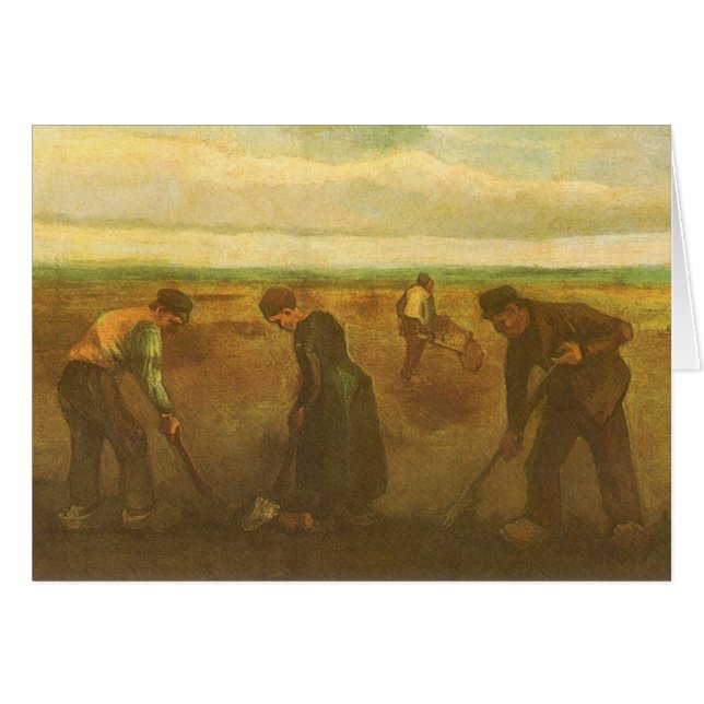 Vincent van Gogh - Campesinos plantando patatas  (Anverso (Horizontal))