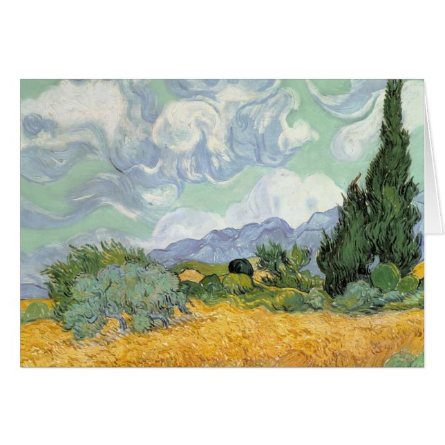 Vincent van Gogh | Campo de rueda con cipreses, 18 (Anverso (Horizontal))