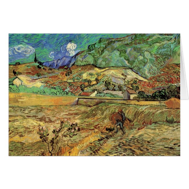 Vincent van Gogh - Campo de trigo cercado con camp (Anverso (Horizontal))