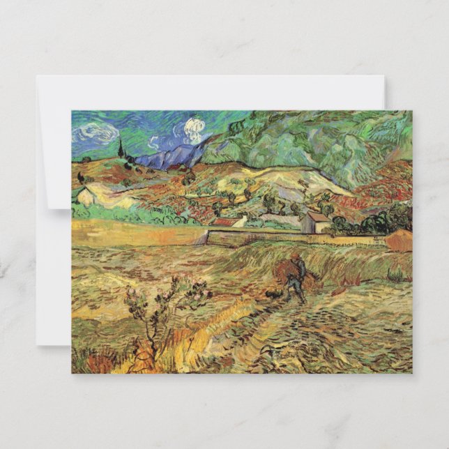 Vincent van Gogh - Campo de trigo cerrado con camp (Anverso)