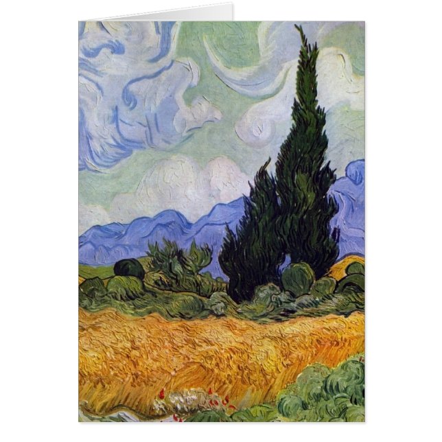 Vincent van Gogh - campo de trigo con los cipreses (Frente)