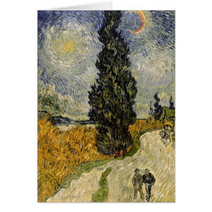 Vincent van Gogh   Carretera con cipreses, 1890