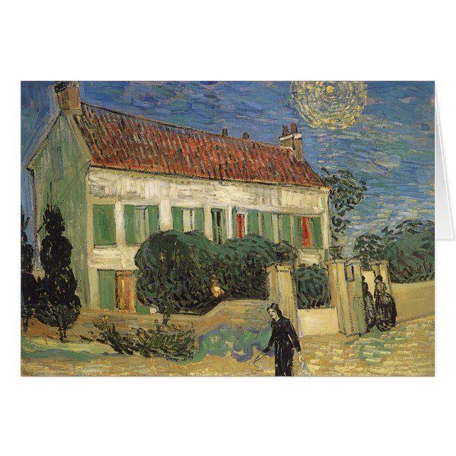 Vincent van Gogh - Casa Blanca de noche (Anverso (Horizontal))