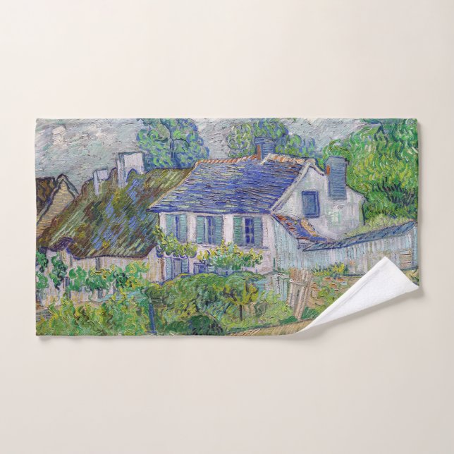 Vincent van Gogh - Casas en Auvers (Toalla de mano)