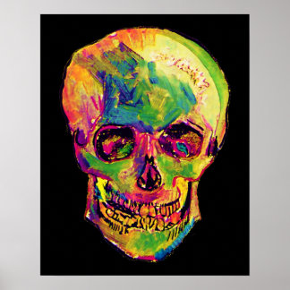 Vincent Van Gogh - Cráneo de Halloween con arte po